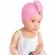 Caciulita tip turban cu perlute aplicate in fata (marime disponibila: 6-9 luni