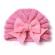 Caciulita crosetata tip turban cu fundita aplicata in fata (marime disponibila: