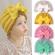 Caciulita crosetata tip turban cu fundita aplicata in fata (marime disponibila:
