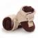 Cizmulite plusate crem cu visiniu pentru bebelusi - teddy (marime disponibila: