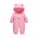 Combinezon roz din fas pentru fetite - teddy (marime disponibila: 9-12 luni