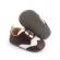 Pantofiori eleganti maro cu insertie alba (marime disponibila: 9-12 luni