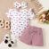 Costumas pentru fetite - sweet roses (marime disponibila: 3-6 luni (marimea 18