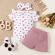 Costumas pentru fetite - sweet roses (marime disponibila: 3-6 luni (marimea 18