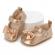 Pantofiori aurii cu fundita din satin (marime disponibila: 6-9 luni (marimea 19