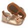 Pantofiori aurii cu fundita din satin (marime disponibila: 6-9 luni (marimea 19