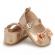 Pantofiori aurii cu fundita din satin (marime disponibila: 6-9 luni (marimea 19