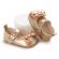 Pantofiori aurii cu fundita din satin (marime disponibila: 6-9 luni (marimea 19