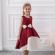 Rochie de ocazie visinie cu alb perlat (marime disponibila: 4 ani)
