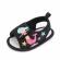 Sandalute negre pentru fetite - sirena (marime disponibila: 3-6 luni (marimea