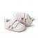 Adidasi albi cu dungi laterale aurii (marime disponibila: 6-9 luni (marimea 19