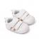 Adidasi albi cu dungi laterale aurii (marime disponibila: 6-9 luni (marimea 19