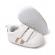 Adidasi albi cu dungi laterale aurii (marime disponibila: 9-12 luni (marimea 20