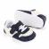 Adidasi albi cu insertii bleumarine pentru baietei (marime disponibila: 9-12