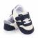 Adidasi albi cu insertii bleumarine pentru baietei (marime disponibila: 9-12