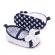 Pantofiori albi cu bleumarine - butterfly (marime disponibila: 3-6 luni