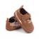 Pantofiori maro pentru baietei - plaid (marime disponibila: 3-6 luni (marimea