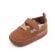 Pantofiori maro pentru baietei - plaid (marime disponibila: 3-6 luni (marimea