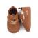 Pantofiori maro pentru baietei - plaid (marime disponibila: 3-6 luni (marimea