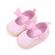 Pantofiori roz cu danteluta alba (marime disponibila: 6-9 luni (marimea 19