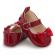 Pantofiori visinii lacuiti cu fundita (marime disponibila: 3-6 luni (marimea 18