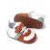 Adidasi albi cu maro si verde (marime disponibila: 9-12 luni (marimea 20