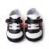 Adidasi albi cu negru si rosu (marime disponibila: 9-12 luni (marimea 20