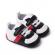 Adidasi albi cu negru si rosu (marime disponibila: 9-12 luni (marimea 20