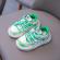 Adidasi albi cu verde in degrade (marime disponibila: marimea 24)