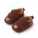 Pantofiori maro din reiat - teddy (marime disponibila: 3-6 luni (marimea 18