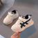 Adidasi crem cu insertii bleumarine - any (marime disponibila: marimea 22)