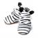 Botosei plusati pentru bebelusi - zebra (marime disponibila: 9-12 luni (marimea