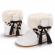 Cizmulite albe pentru fetite - animal print (marime disponibila: 3-6 luni