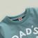 Compleu cu bluzita albastra pentru baietei - dad's little dude (marime