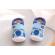 Pantofi imblaniti bleu - smiley (marime disponibila: marimea 22)
