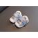 Pantofi imblaniti in carouri bleu - teddy (marime disponibila: marimea 20)
