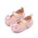Pantofiori cu fluturas cu strasuri, roz, din lac (marime disponibila: 3-6 luni