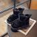 Cizme negre imblanite - flower (marime disponibila: marimea 22)