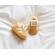 Pantofi galben mustar imblaniti - stripes (marime disponibila: 6-9 luni