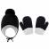 Set negru caciulita si manusi - bella (marime disponibila: 3-6 luni (marimea 18