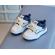Adidasi albi cu insertii bleumarine si maro - sport (marime disponibila: