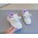 Adidasi albi cu insertii lila - sport (marime disponibila: marimea 23)