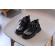 Ghete neimblanite negre - zipper (marime disponibila: marimea 24)