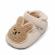 Pantofiori crem pentru fetite - iepuras (marime disponibila: 3-6 luni (marimea