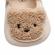 Pantofiori crem pentru fetite - ursulet (marime disponibila: 3-6 luni (marimea