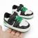 Adidasi albi cu negru si verde - smart (marime disponibila: 3-6 luni (marimea