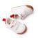 Adidasi albi cu rosu - my fashion (marime disponibila: marimea 24)