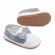 Pantofiori albi cu bleu de ocazie pentru baietei (marime disponibila: 6-9 luni