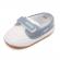 Pantofiori albi cu bleu de ocazie pentru baietei (marime disponibila: 6-9 luni
