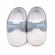 Pantofiori albi cu bleu de ocazie pentru baietei (marime disponibila: 6-9 luni